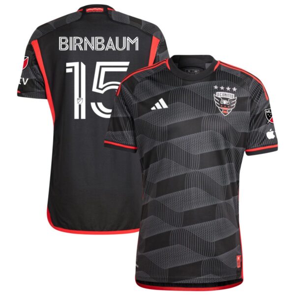 D C United 2024 The Icon Kit Authentic Jersey Black 15 Birnbaum