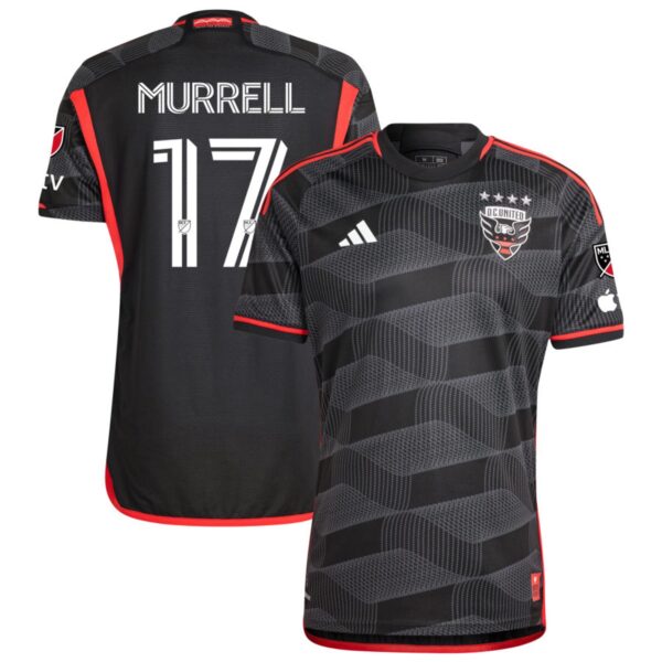 D C United 2024 The Icon Kit Authentic Jersey Black 17 Murrell