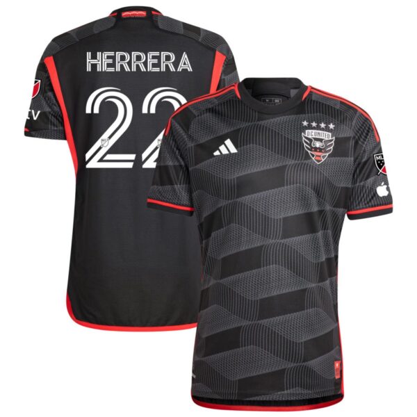 D C United 2024 The Icon Kit Authentic Jersey Black 22 Herrera