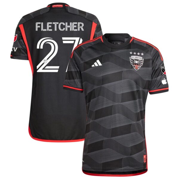 D C United 2024 The Icon Kit Authentic Jersey Black 27 Fletcher