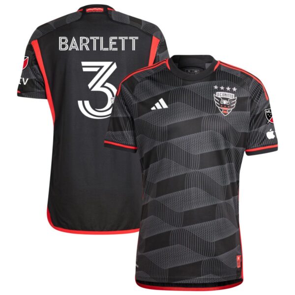 D C United 2024 The Icon Kit Authentic Jersey Black 3 Bartlett