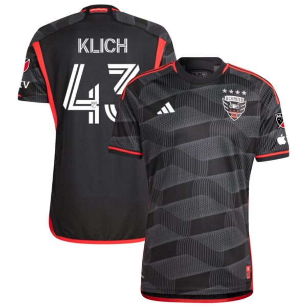 D C United 2024 The Icon Kit Authentic Jersey Black 43 Klich