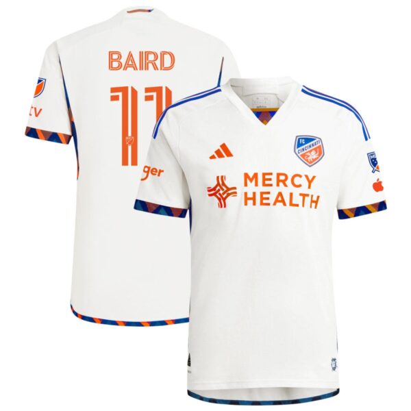 Fc Cincinnati 2024 The Canvas Kit Authentic Jersey White 11 Baird