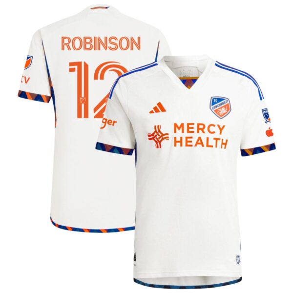 Fc Cincinnati 2024 The Canvas Kit Authentic Jersey White 12 Robinson