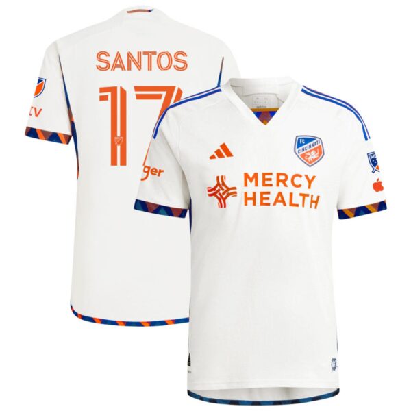 Fc Cincinnati 2024 The Canvas Kit Authentic Jersey White 17 Santos