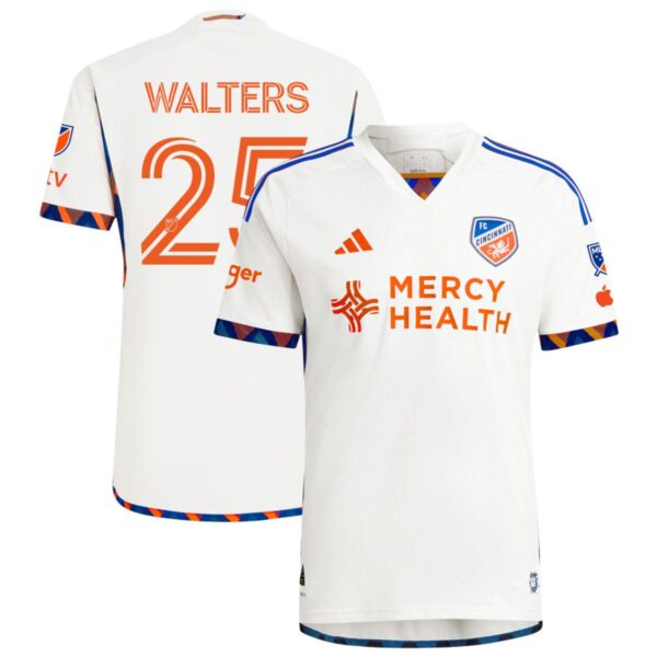 Fc Cincinnati 2024 The Canvas Kit Authentic Jersey White 25 Walters