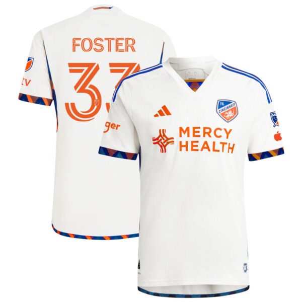 Fc Cincinnati 2024 The Canvas Kit Authentic Jersey White 33 Foster