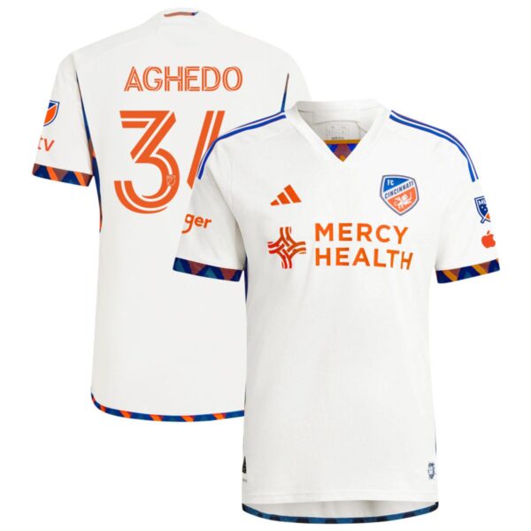 Fc Cincinnati 2024 The Canvas Kit Authentic Jersey White 34 Aghedo