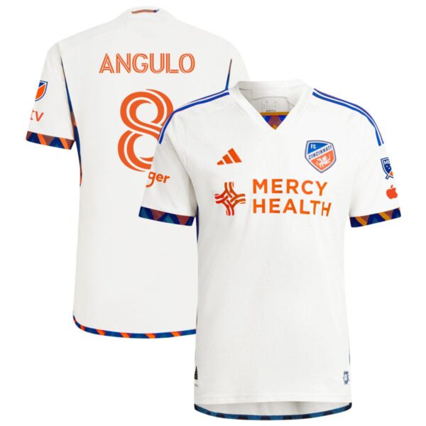 Fc Cincinnati 2024 The Canvas Kit Authentic Jersey White 8 Angulo