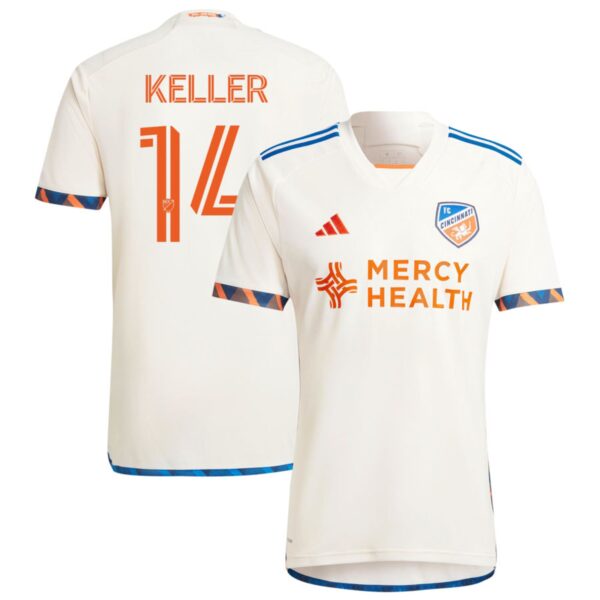 fc cincinnati 2024 the canvas kit jersey white 14 keller 201113216