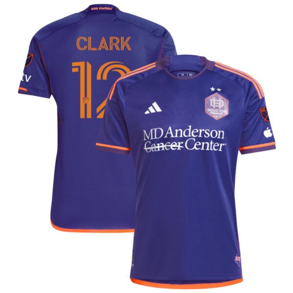 Houston Dynamo Fc 2024 Still Holdin Authentic Jersey Purple 12 Clark