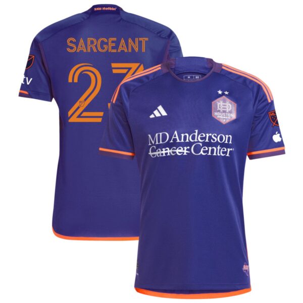 Houston Dynamo Fc 2024 Still Holdin Authentic Jersey Purple 23 Sargeant