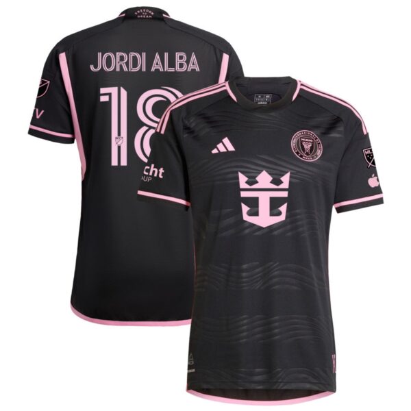 Inter Miami Cf 2024 La Noche Authentic Jersey Black 18 Jordi Alba