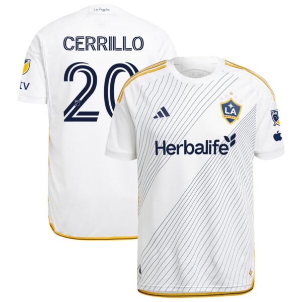 La Galaxy 2024 Angeleno Kit Authentic Jersey White 20 Cerrillo