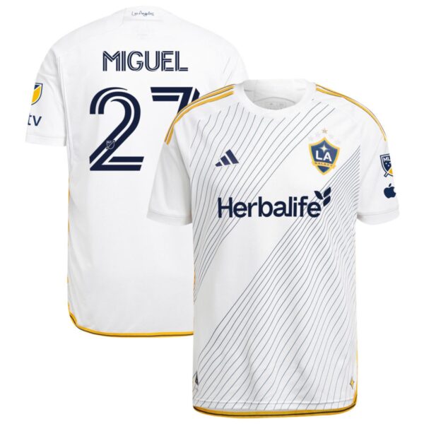 La Galaxy 2024 Angeleno Kit Authentic Jersey White 27 Miguel