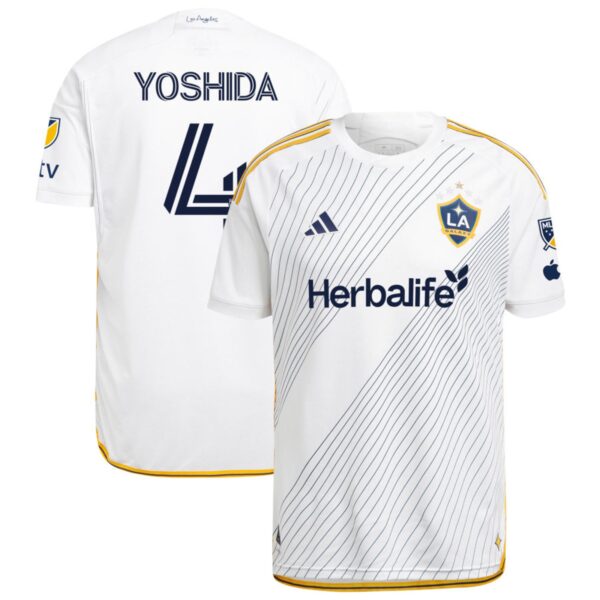 La Galaxy 2024 Angeleno Kit Authentic Jersey White 4 Yoshida