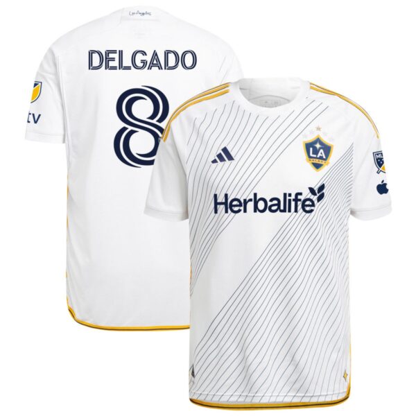 La Galaxy 2024 Angeleno Kit Authentic Jersey White 8 Delgado