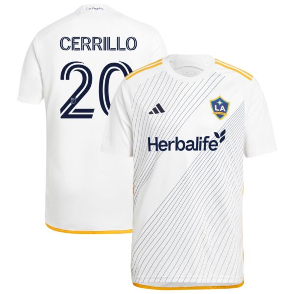 la galaxy 2024 angeleno kit jersey white 20 cerrillo 201110897