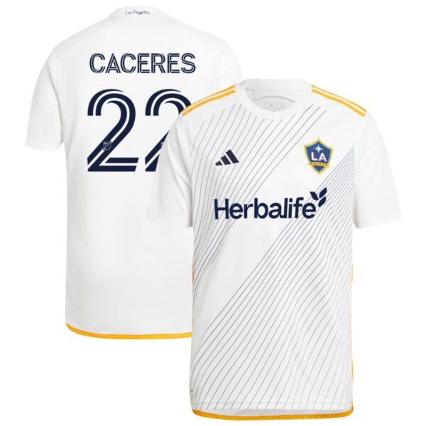 la galaxy 2024 angeleno kit jersey white 22 caceres 201110897