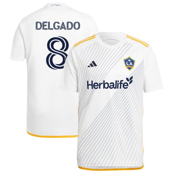 la galaxy 2024 angeleno kit jersey white 8 delgado 201110897