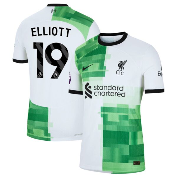 liverpool 2023 24 away authentic jersey white 19 elliott