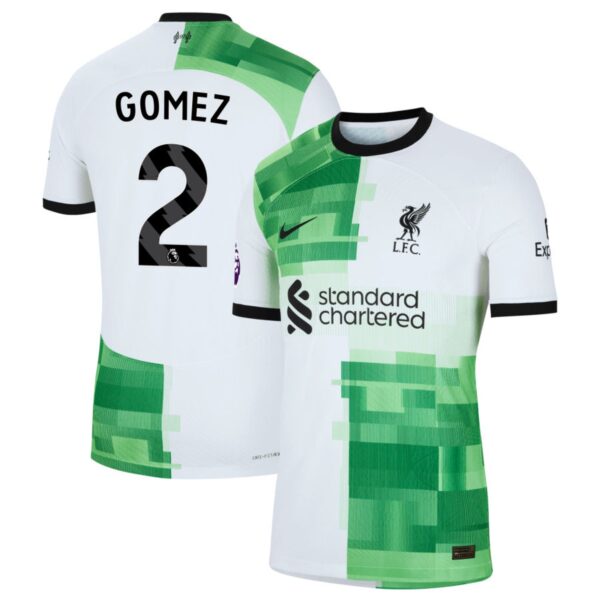 liverpool 2023 24 away authentic jersey white 2 gomez