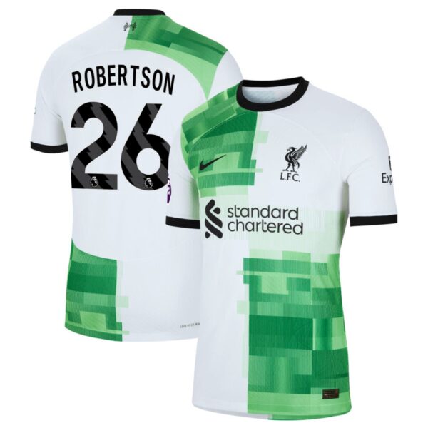 liverpool 2023 24 away authentic jersey white 26 robertson