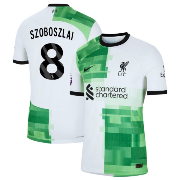 liverpool 2023 24 away authentic jersey white 8 szoboszlai