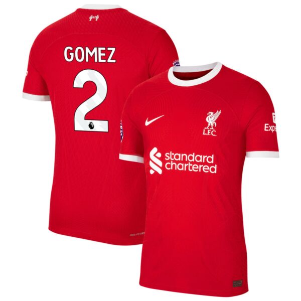 liverpool 2023 24 home authentic jersey red 2 gomez