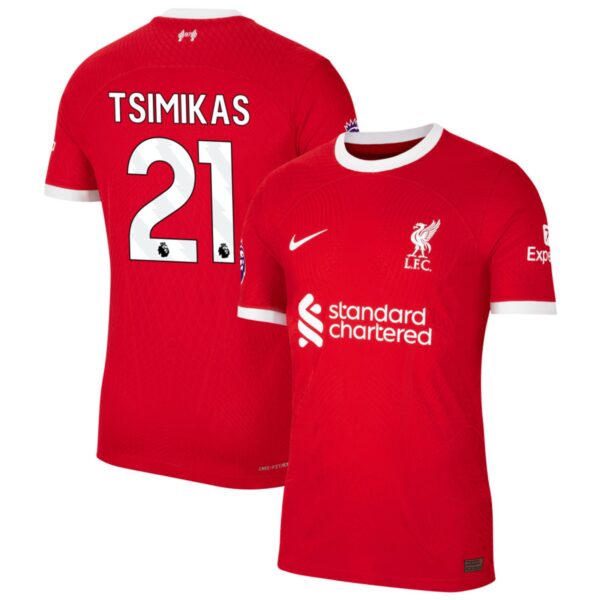 liverpool 2023 24 home authentic jersey red 21 tsimikas