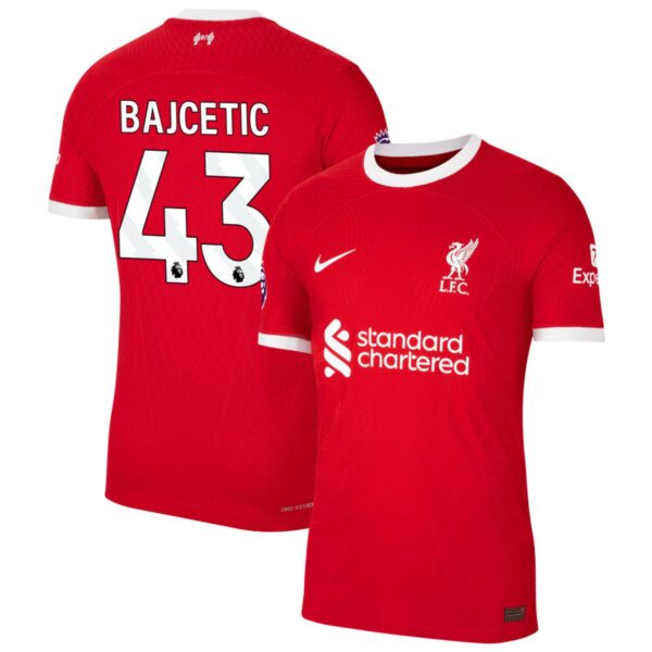 liverpool 2023 24 home authentic jersey red 43 bajcetic