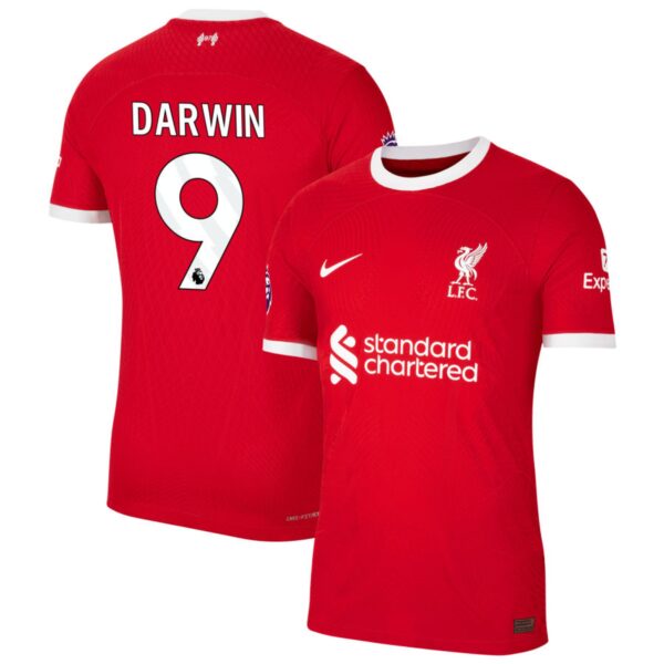 liverpool 2023 24 home authentic jersey red 9 darwin