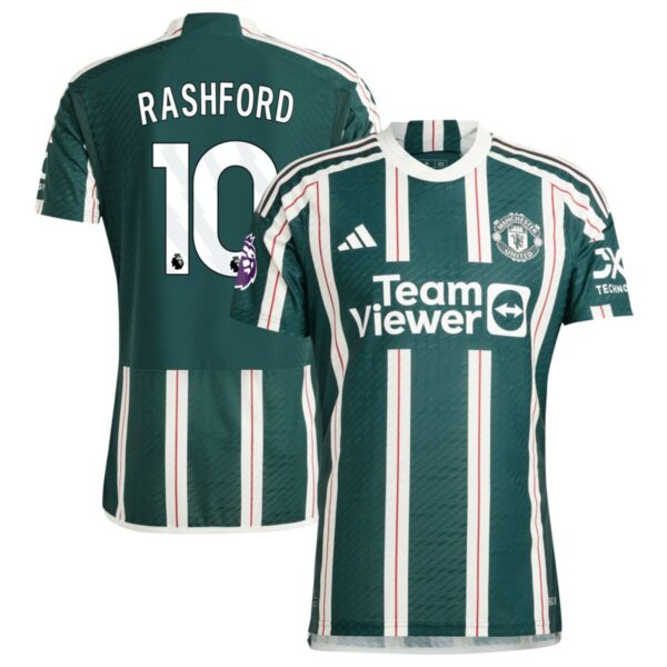 manchester united 2023 24 away authentic jersey green 10 rashford