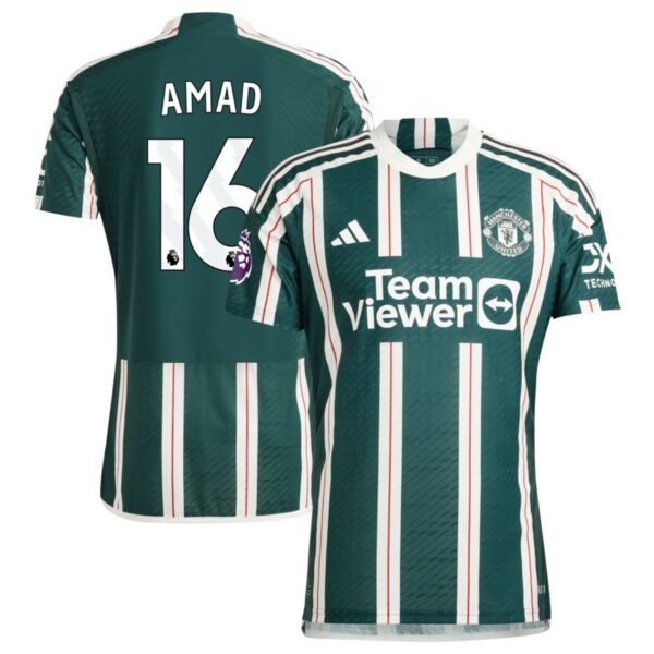 manchester united 2023 24 away authentic jersey green 16 amad