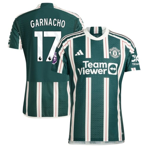 manchester united 2023 24 away authentic jersey green 17 garnacho