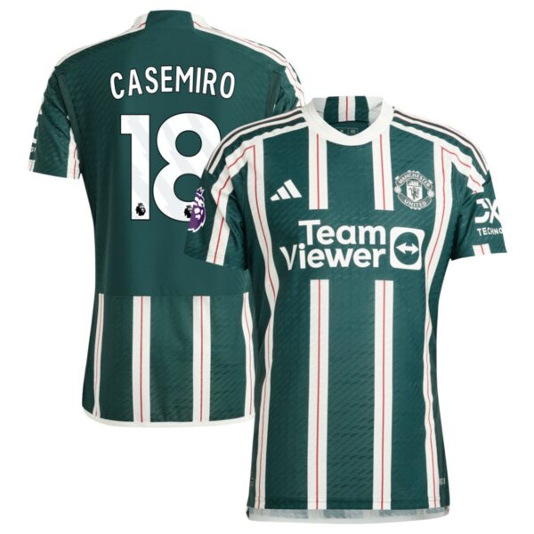 manchester united 2023 24 away authentic jersey green 18 casemiro