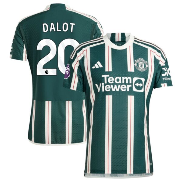 manchester united 2023 24 away authentic jersey green 20 dalot