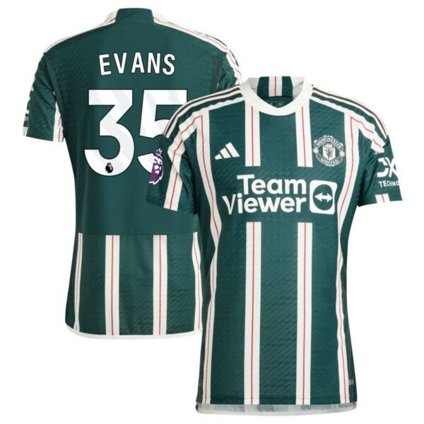 manchester united 2023 24 away authentic jersey green 35 evans