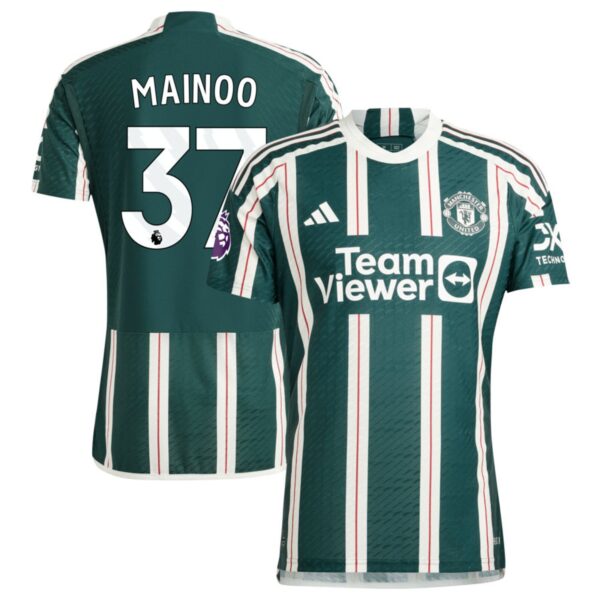 manchester united 2023 24 away authentic jersey green 37 mainoo