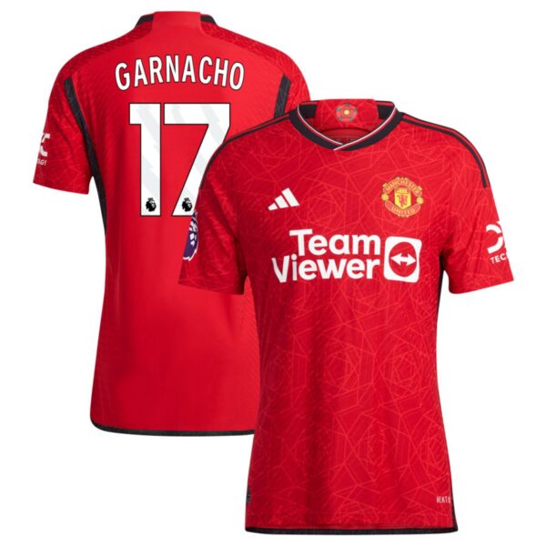 manchester united 2023 24 home authentic jersey red 17 garnacho