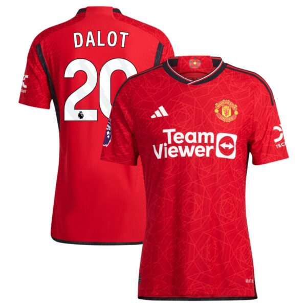 manchester united 2023 24 home authentic jersey red 20 dalot