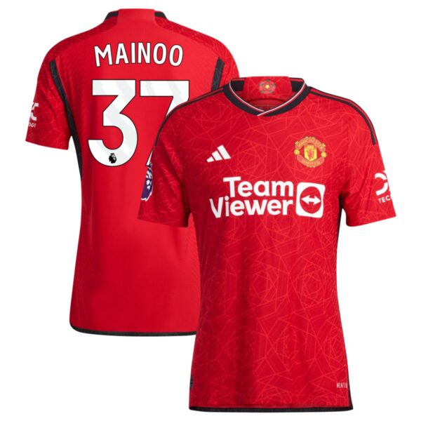 manchester united 2023 24 home authentic jersey red 37 mainoo