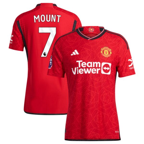 manchester united 2023 24 home authentic jersey red 7 mount