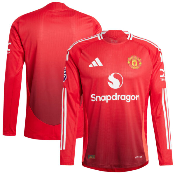 Manchester United 2024/25 Home Authentic Long Sleeve Jersey - Red