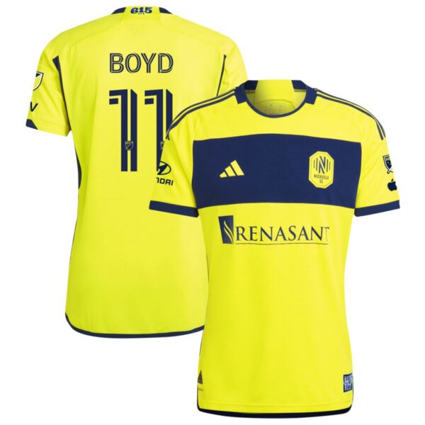 Nashville Sc 2024 The 615 Kit Authentic Jersey Yellow 11 Boyd