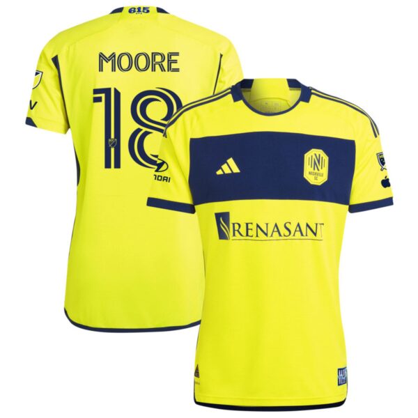 Nashville Sc 2024 The 615 Kit Authentic Jersey Yellow 18 Moore