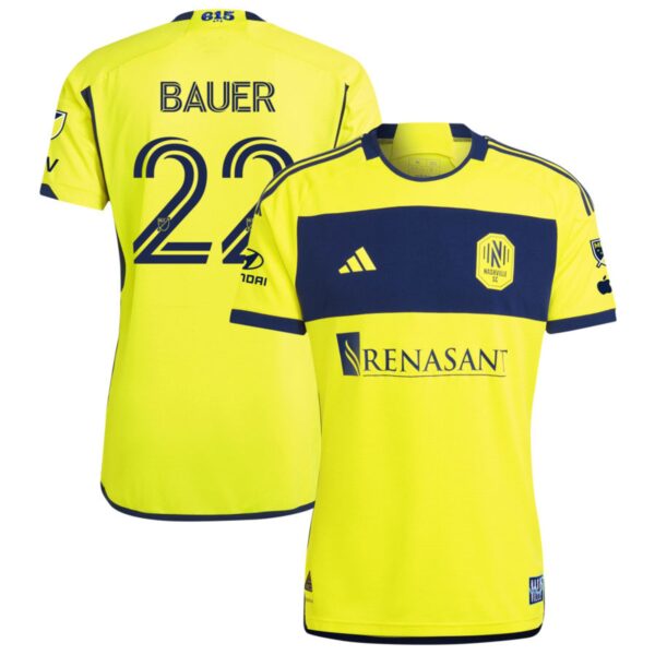 Nashville Sc 2024 The 615 Kit Authentic Jersey Yellow 22 Bauer