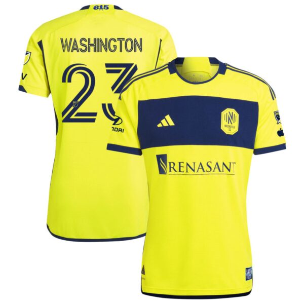 Nashville Sc 2024 The 615 Kit Authentic Jersey Yellow 23 Washington