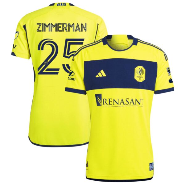 Nashville Sc 2024 The 615 Kit Authentic Jersey Yellow 25 Zimmerman