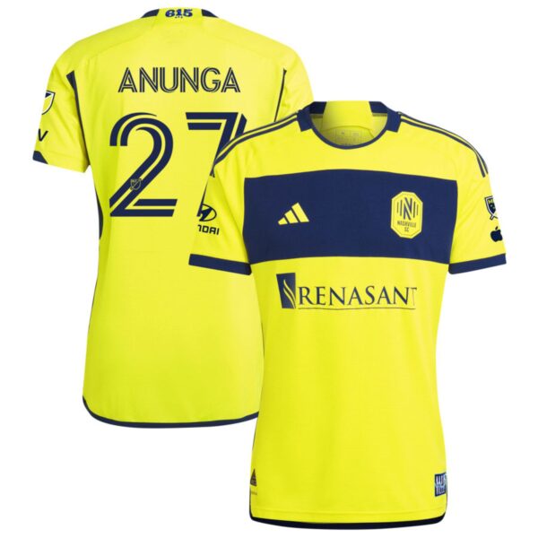 Nashville Sc 2024 The 615 Kit Authentic Jersey Yellow 27 Anunga